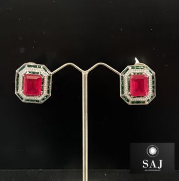 Cz Baguette Earring