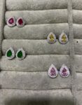 CZ PEAR SHAPE STUDS